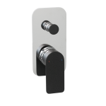 Cosmopolitan Wall Diverter Matte Black & Chrome